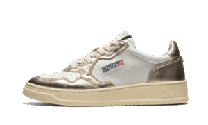 Medalist Low Leather Suede Metallic Gold