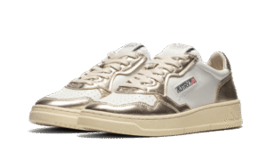 Medalist Low Leather Suede Metallic Gold