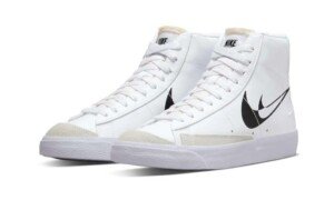 Blazer Mid ’77 Double Negative White Black