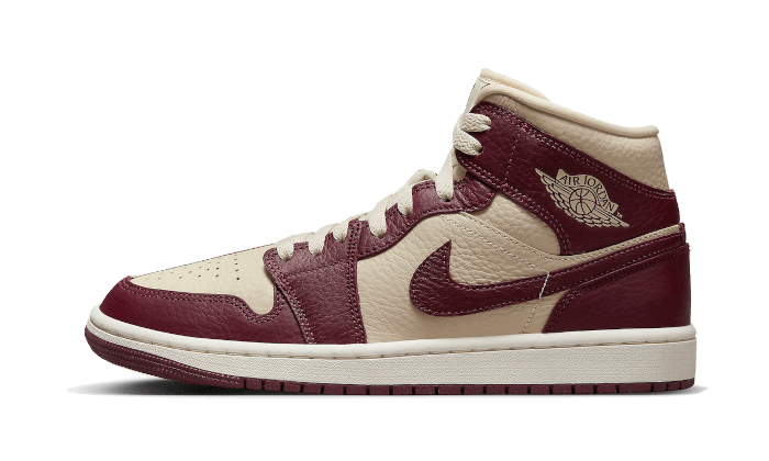 Air Jordan 1 Mid Split Beach Cherrywood Red