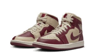 Air Jordan 1 Mid Split Beach Cherrywood Red