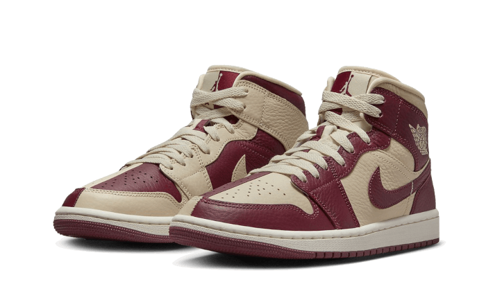 Air Jordan 1 Mid Split Beach Cherrywood Red