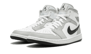 Air Jordan 1 Mid White Light Smoke Grey