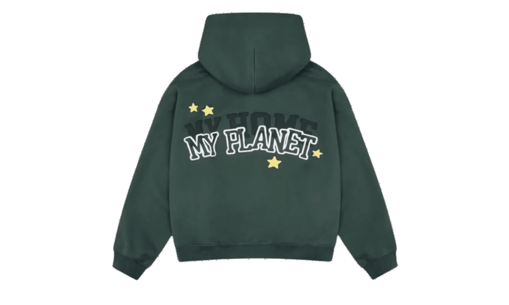 My Planet Zip Up Hoodie Green