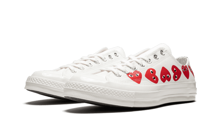 Chuck Taylor All-Star 70s Ox Comme des Garçons PLAY Multi-Heart White
