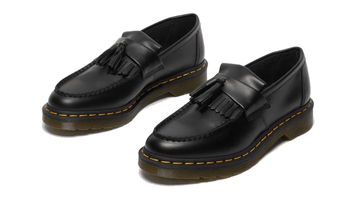 Adrian Smooth Leather Tassel Loafer Black