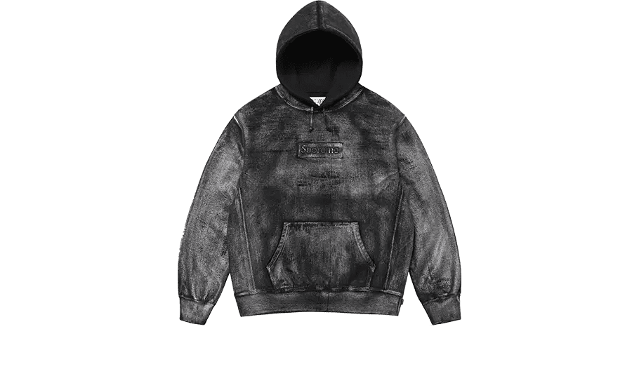 MM6 Maison Margiela Foil Box Logo Hooded Sweatshirt Black