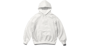 MM6 Maison Margiela Foil Box Logo Hooded Sweatshirt White