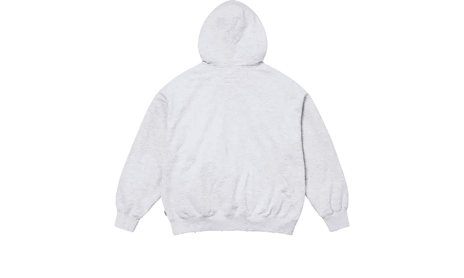 MM6 Maison Margiela Zip Up Hooded Sweatshirt Ash Grey