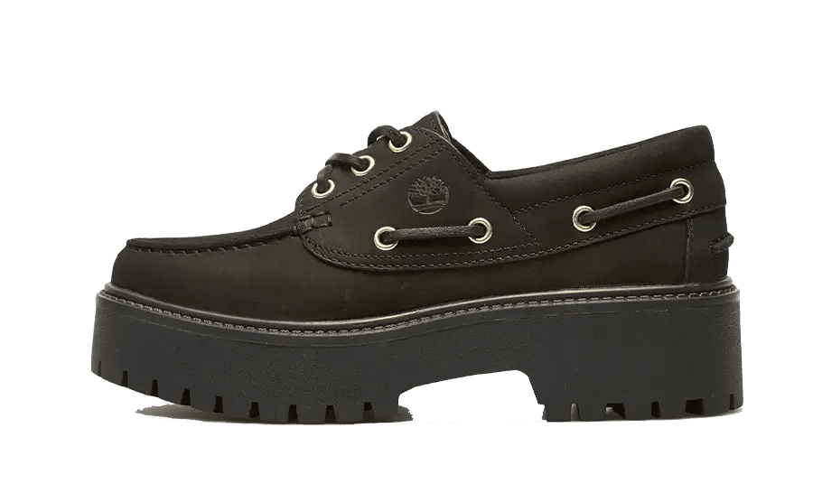 Stone Street Boat Shoe Black