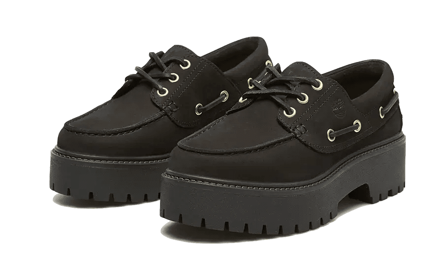 Stone Street Boat Shoe Black