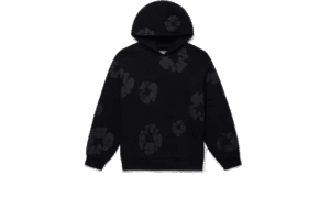 Cotton Wreath Hoodie Black Monochrome