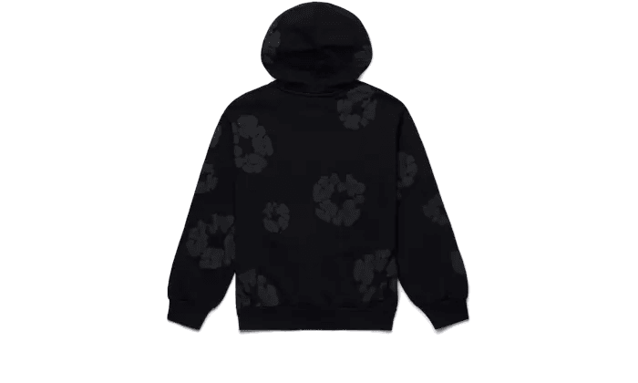 Cotton Wreath Hoodie Black Monochrome