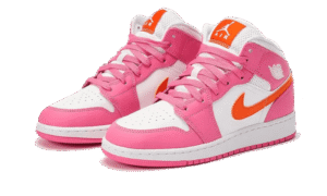 Air Jordan 1 Mid Pinksicle Safety Orange
