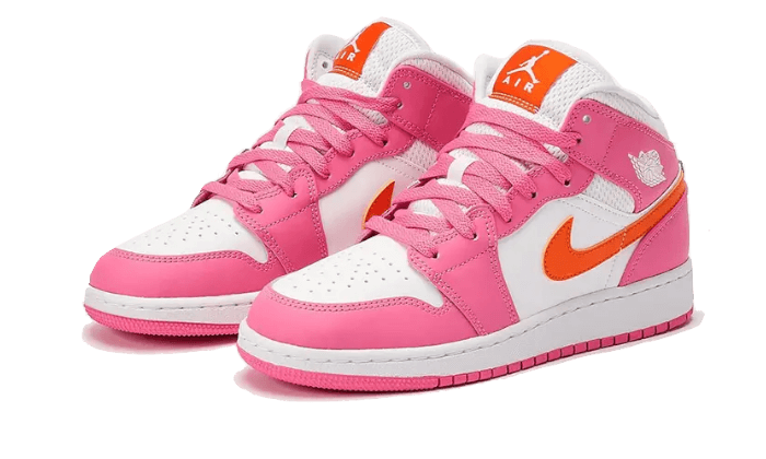 Air Jordan 1 Mid Pinksicle Safety Orange
